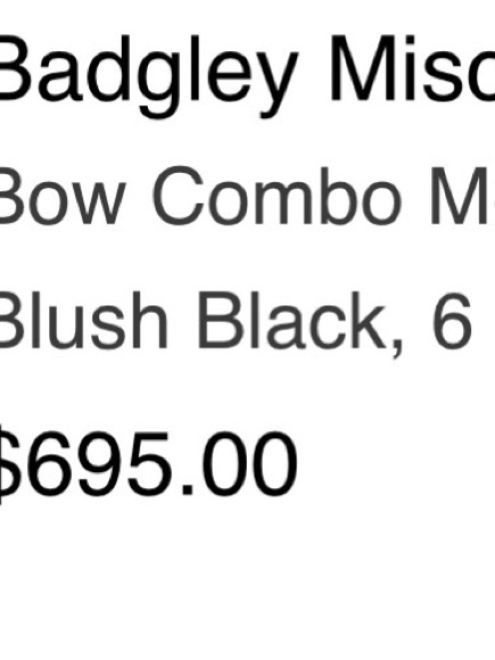 Badgley Mischka Blush & Black Bow Combo Dress - Picture 2 of 14